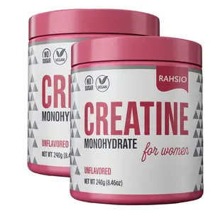 Women's Creatine Monohydrate Powder 2000mg with Collagen & BCAA 1g 2:1:1 for Lean Muscle Growth Recovery Energy & Stamina Made in USA Non-GMO Sugar-Free