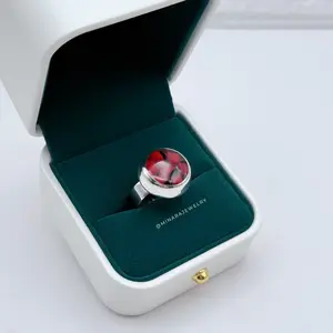 950 Silver Adjustable Huayruro Ring - Premium Silver Finish Unique Design for Everyday Wear or Special Occasions