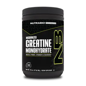 NutraBio Micronized Creatine Monohydrate - 60 Servings 300g Pure Supplement for Muscle Power Strength & Recovery Pre Workout Powder Dietary Healthcare Fitness