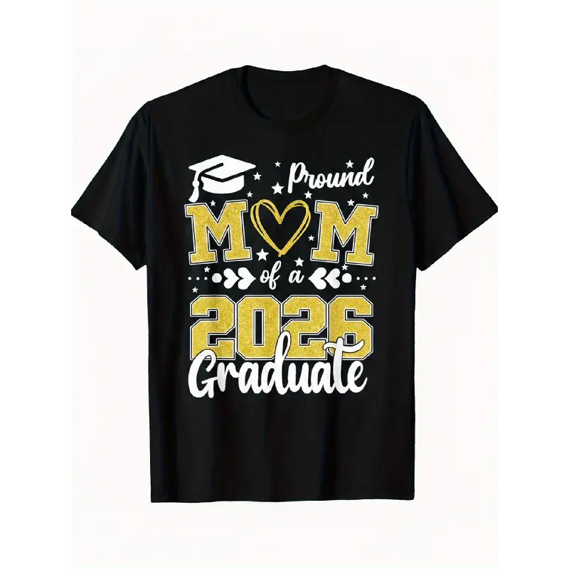 Oversized Unisex Men's Short-Sleeve Round Neck Top - 2026 Vintage Graduation T-Shirt, 100% Comfort Fit, Diploma & Cap Design, Bold Retro Print, Streetwear Gift for Seniors