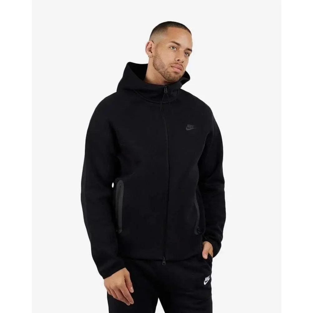 Nike Sportswear Tech Fleece Windrunner Full-Zip Hoodie Black/Black FB7921-010 New