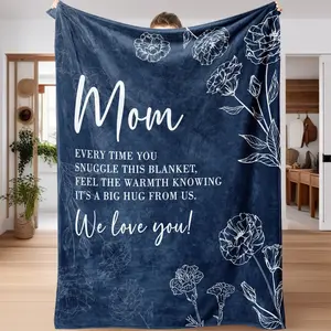 Feel This Hug In Your Heart - Family Personalized Blanket - Gift For Mom, Daughter,Mom Birthday Gifts, Gifts for Mom Blanket, to My Mother Birthday Gift from Daughter Son, Present for Moms for Christmas,Mother's Day Gift