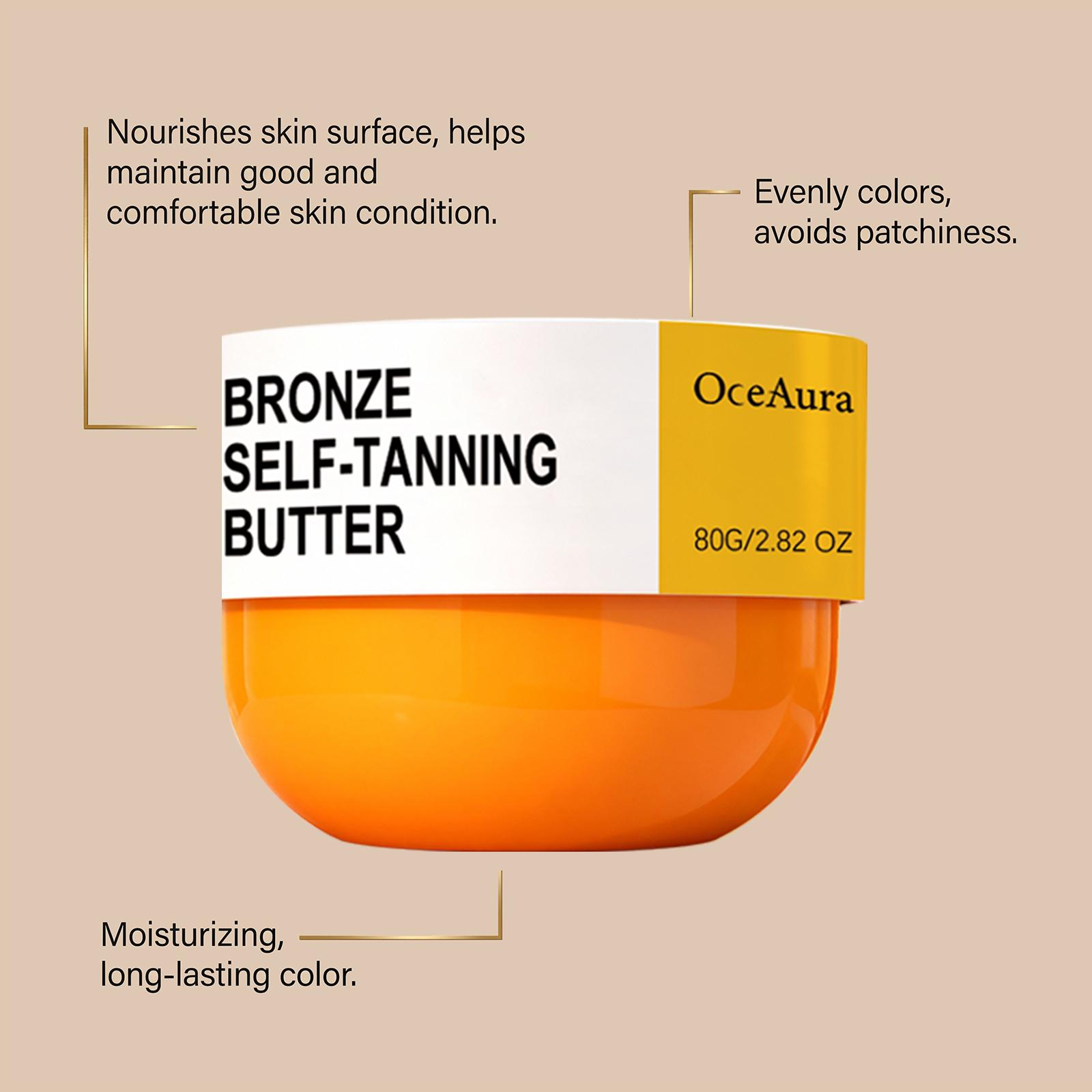 Bronze Gradual Tanning Butter – Hydrating Self-Tanning Butter for Body – No Orange Tones – 6.7 fl oz (150ml)
