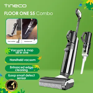 Tineco FLOOR ONE S5 COMBO 2-in-1 Smart Cordless Wet-Dry Vacuum Cleaner and HandVac, Great for Sticky Messes and Pet Hair, Lightweight, Ultra-Quiet, with Smart Display, Wi-Fi, App and Voice Guide