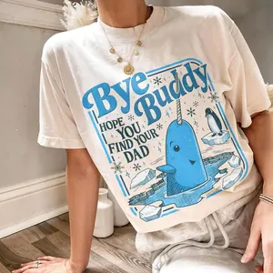 Bye Buddy Hope You Find Your Dad Sweatshirt, T Shirt, Christmas Classic Movie Crewneck, Whale Festive Gift  Graphic tee