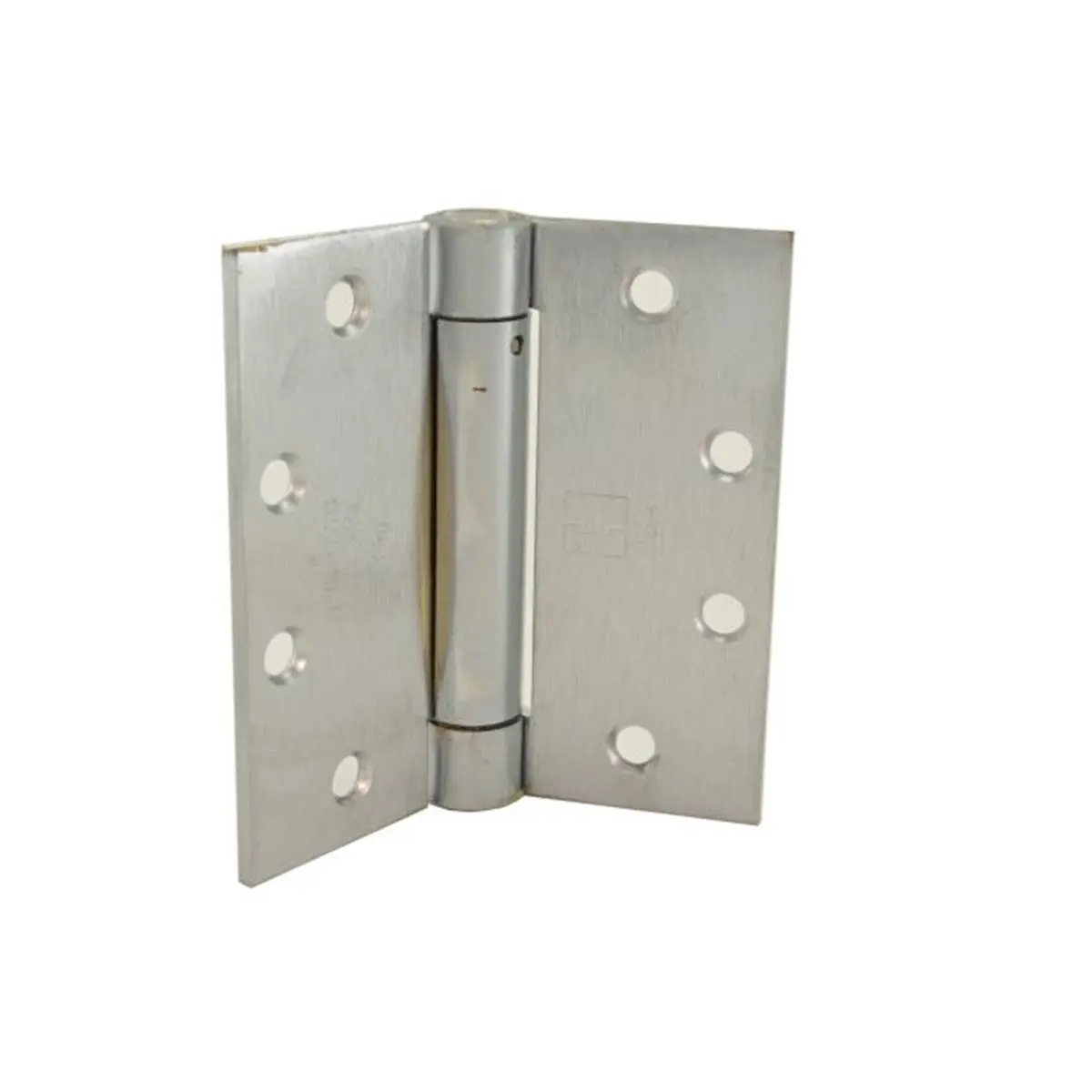 212 MAIN Chrome-Colored Door Hardware Satin Chrome Hinge, 4.5x4.5 in. Full Mortise Single-Acting Square Corner Automatic Closing Weather-Resistant Model No. 037460, Ideal for Garden & Lawn Use Against Strong Winds