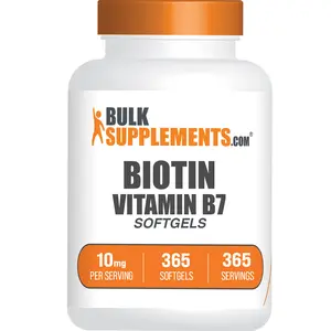 BulkSupplements - Biotin Vitamin B7 Softgels - Healthy Hair, Nails, & Skin - 365 Softgels - 10mg per Serving