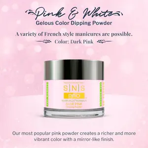 SNS Nail Dip Powder (Pink & White Collection) - Long-Lasting Acrylic Nail Color & Polish Lasts up to 14 days - Low-Odor & No UV Lamp Needed - 2 Oz