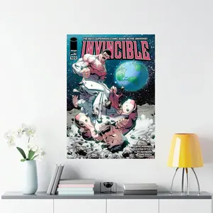 Invincible Issue 102 Cover Poster, Thragg and Omni Man Comic Book Wall Art, Superhero Poster for Collector Decor, Gift For Fans