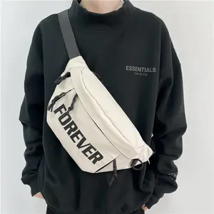 Breast bag Men's messenger bag Letter shoulder bag Fanny bag Women's large-capacity new shoulder bag Sports trendy men's bag