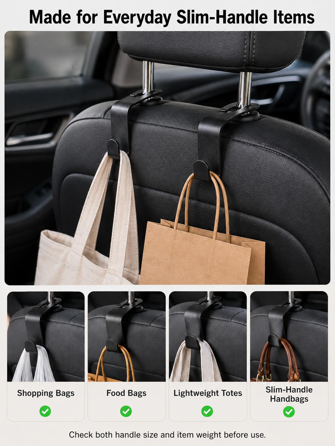 4 Pack Car Headrest Hooks - Car Interior Stowing Backseat Holders, Tool-Free Install Bag Accessories for Shopping Bags, Handbags, Jackets, Holds Umbrellas for Rainy Commutes, Auto Interior Storage , Organizes Items,#TikTokBackToSchool 4 Pack Car Headrest Hooks - Car Interior Stowing Backseat Holders, Tool-Free Install Bag Accessories for Shopping Bags, Handbags, Jackets, Holds Umbrellas for Rainy Commutes, Auto Interior Storage , Organizes Items,#TikTokBackToSchool