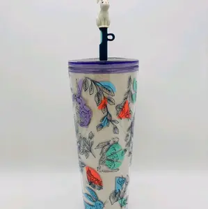 Starbucks Tumbler 2024 Easter Bunny 24oz Venti cup with bunny topper, brand new easter collection for spring.