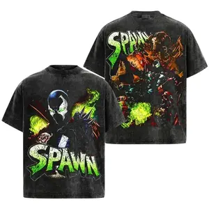Spawn Premium Acid Washed T-Shirt, Hellspawn Vintage Graphic Tee for Image Comics Fans, Dark Superhero Streetwear Shirt, Comic Book Collector Top, Bold Spawn Graphic Unisex Tee, Casual Crew Neck Cotton, Everyday Fan Outfit ANV