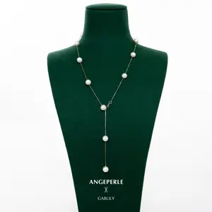 ANGEPERLE S925 Silver and Natural Freshwater Pearl "Baby's Breath" Necklace 6-7MM TSCY006