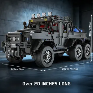 Dark Warrior Big G 1:8 Scale BRABUS Off-Road SUV Building Set, 3224-Piece Plastic Model Trucks Assembly Kit - Buildable, Educational Collectible Gift for Adults & Teens #SummerVibes, Assembly Kit Trucks
