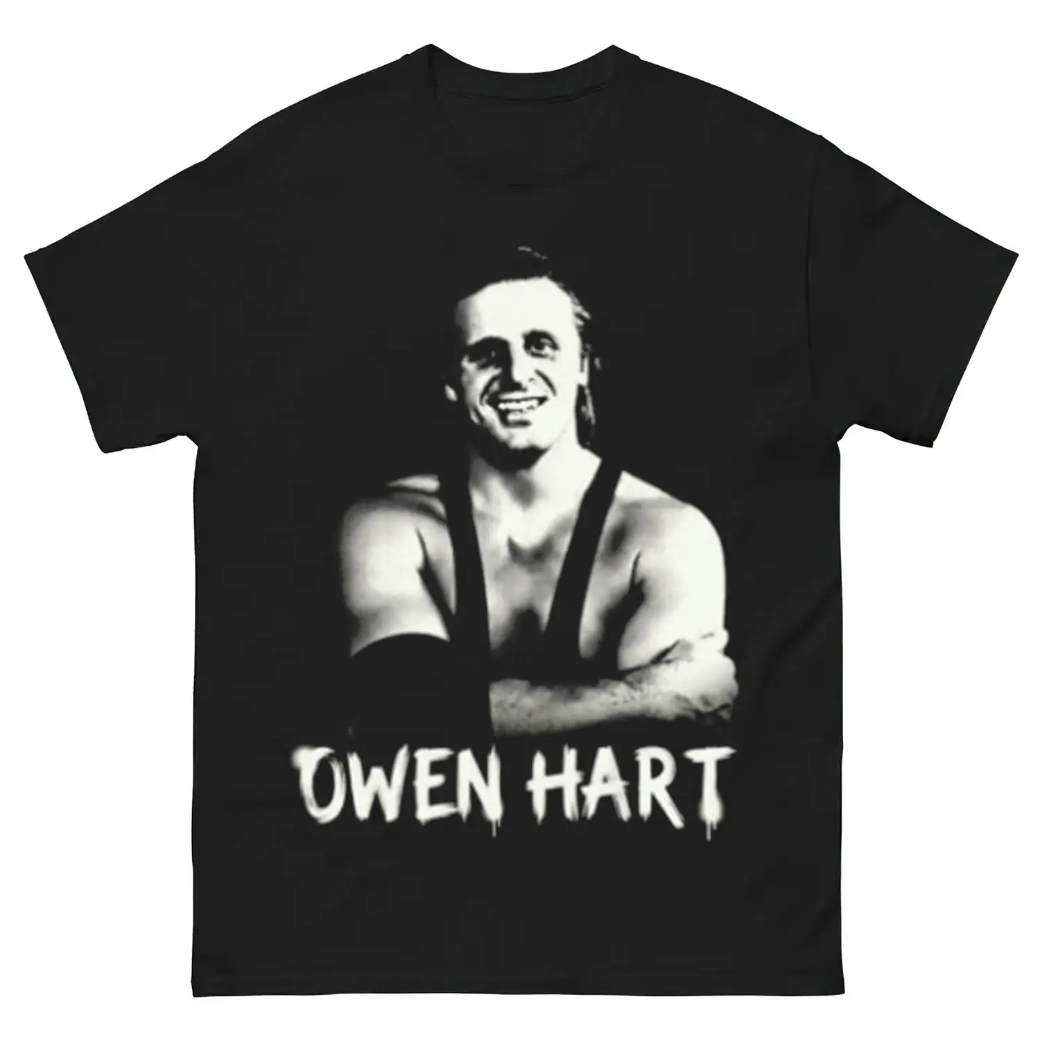 Owen Hart The King of Harts Retro Halftone Tribute T-Shirt