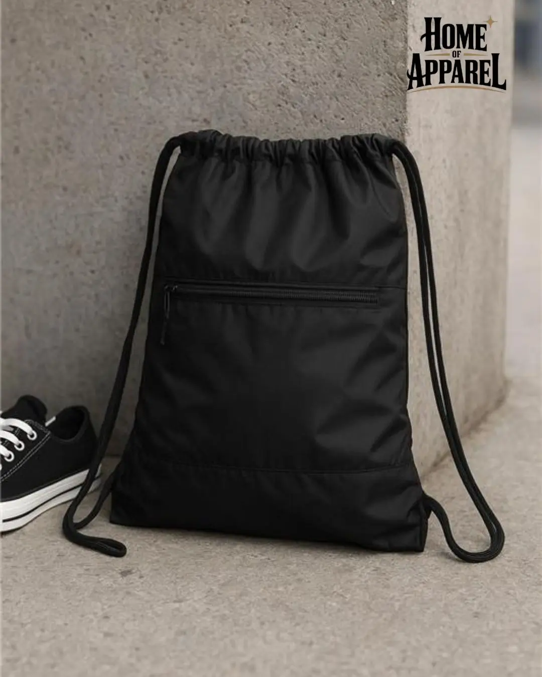 Home of Apparel USA LLC Durable 210D Nylon Drawstring Backpack - 14” x 18” Lightweight Practical Bag for Adults, Drawstring Closure, Hand Wash Only, Sports & Promotional Giveaways