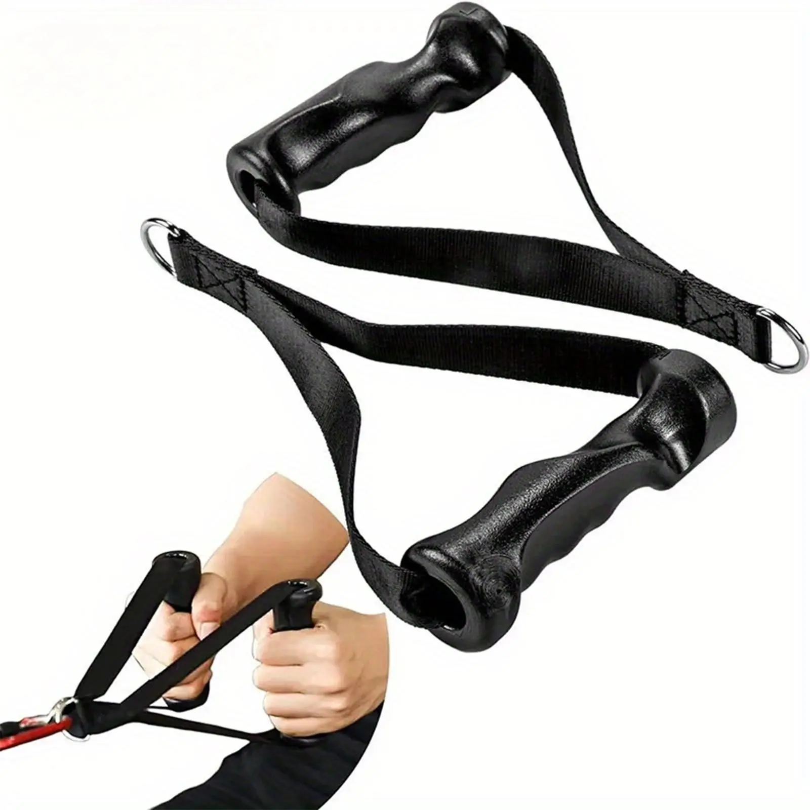 1 Pair Heavy Duty Handles, Pulley Cable Machine Attachments, For Resistance Band, Pull Down, Weight Lifting, Lat Pulldown Attachments, Tricep Pull Down Attachment