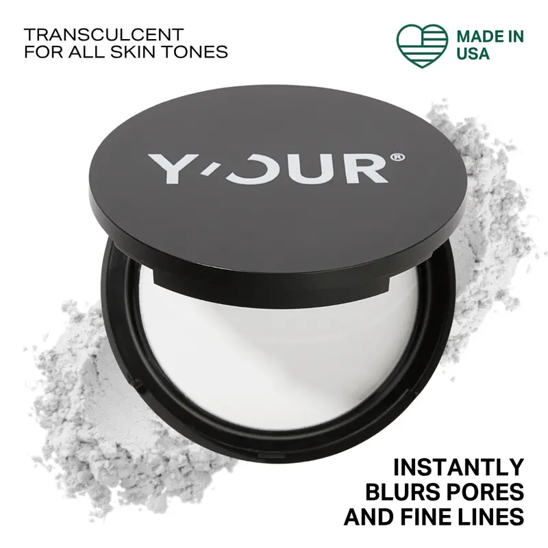Y'OUR Photo-Perfect Natural Matte Packaged Setting Powder - 8.5g, Talc-Free, Fragrance-Free, Sensitive Skin Safe, Translucent for All Skins, Soft Focus, No Flashback, All-Day Oil Control, Pore & Fine Line Blurring, Silica-Infused, Flawless Finish Cosmetic