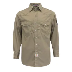7.5OZ Solid Color Classic Shirts With Pearl Snap-10901