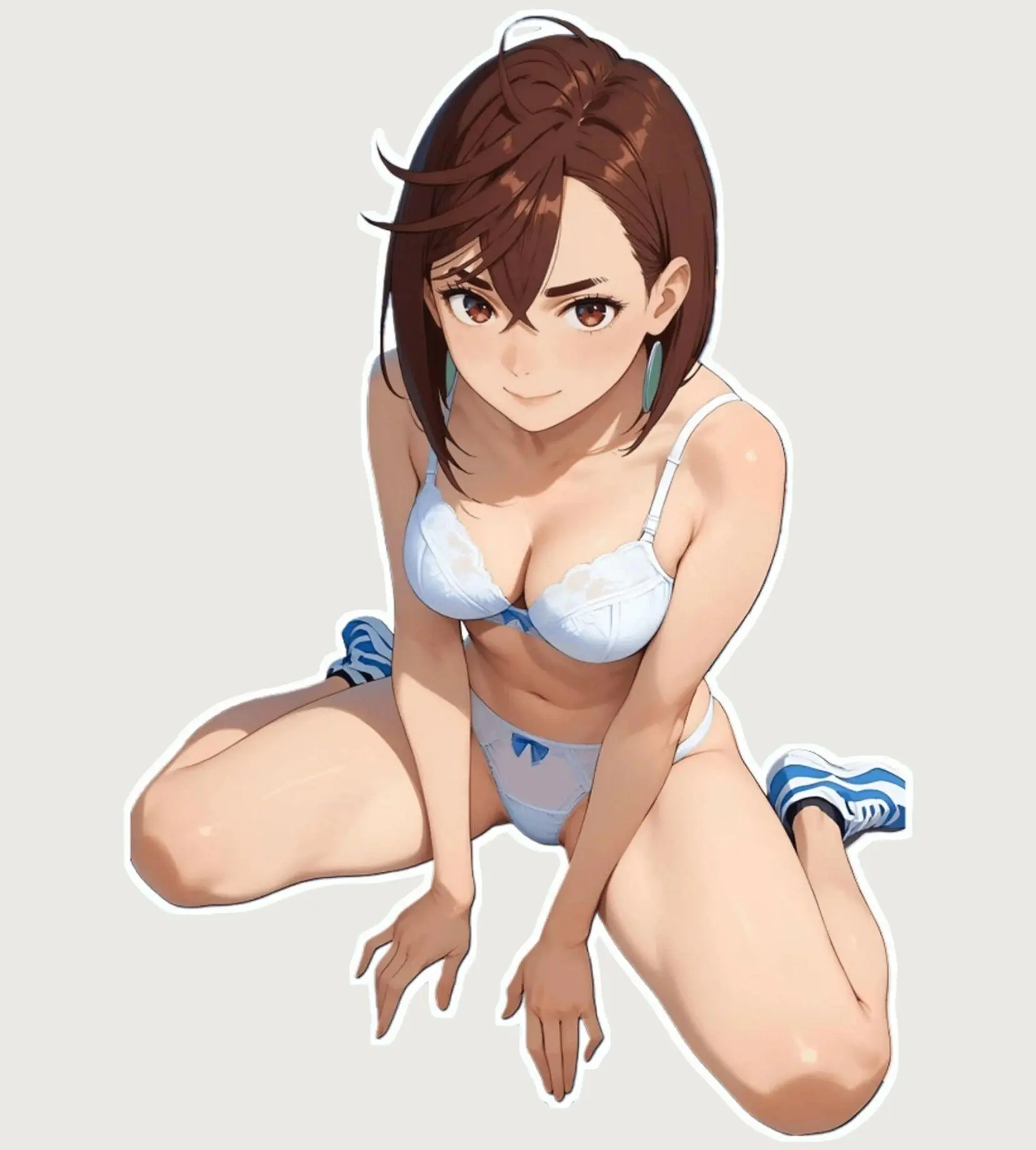 Anime Waifu DanDaDan Momo Ayase Car#4 Sticker – Kiss-Cut Vinyl Decal for Laptop & Hydro Flask, Full Body Sticker