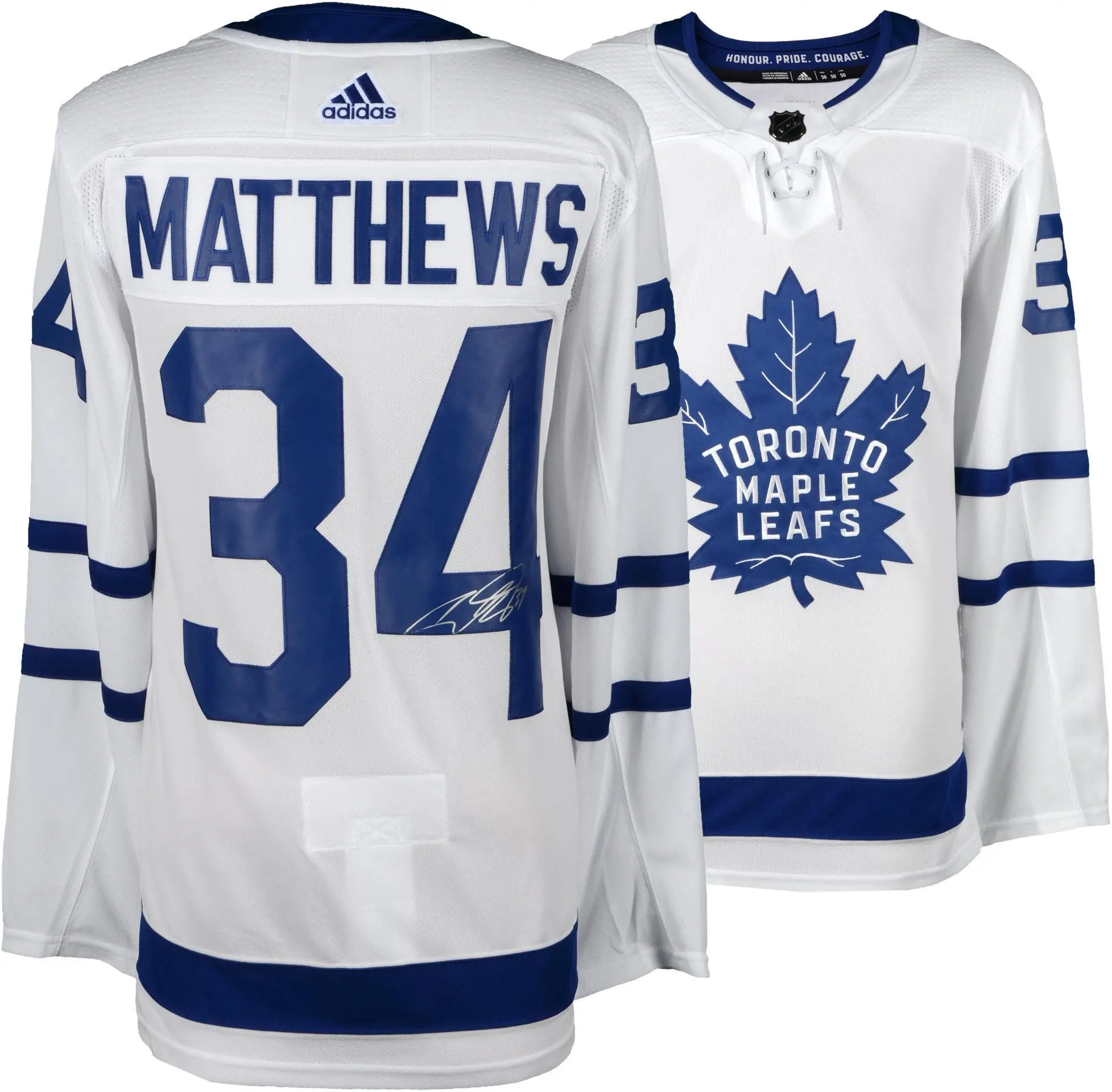 Auston Matthews Toronto Maple Leafs Autographed White Adidas Authentic Jersey - Fanatics Authentic Certified