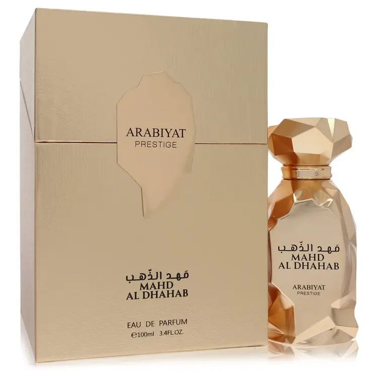 Arabiyat Prestige Mahd Al Dhahab Unisex Eau De Parfum - 3.4 fl oz Aromatic Signature Fragrance with Spicy Woody Cognac Vanilla, Vanilla Scents, Sandalwood & Amber Notes, Aromatic Fragrance, Signature Scent