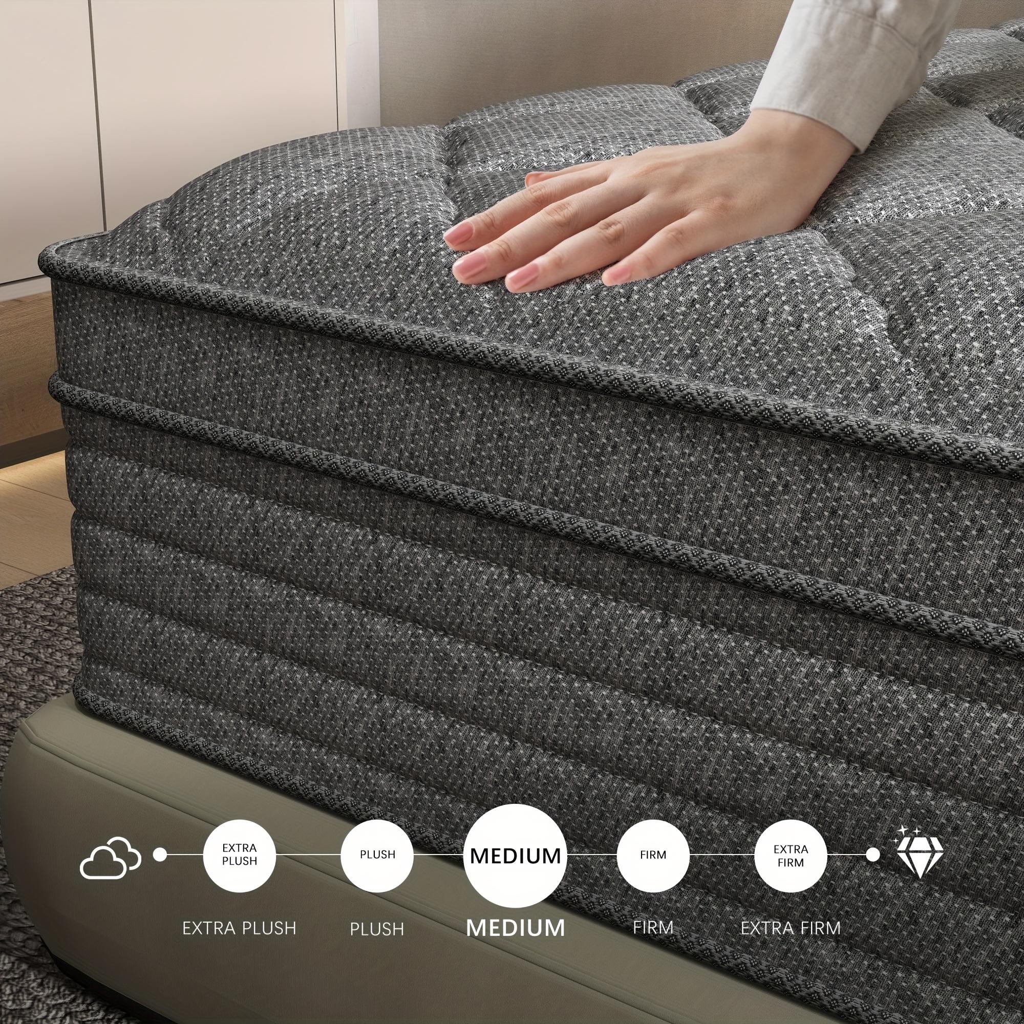 14 Inch Medium Firm Hybrid Mattress Memory Foam And Pocket Spring Twin Full Queen King Size Mattress In A Box