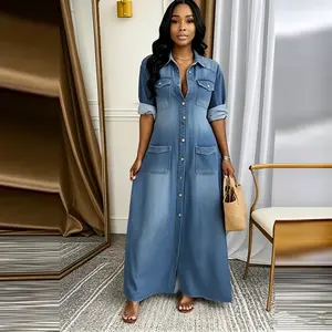 2026 Summer European and American New Women's Fashion Casual Loose Long A-line Dress