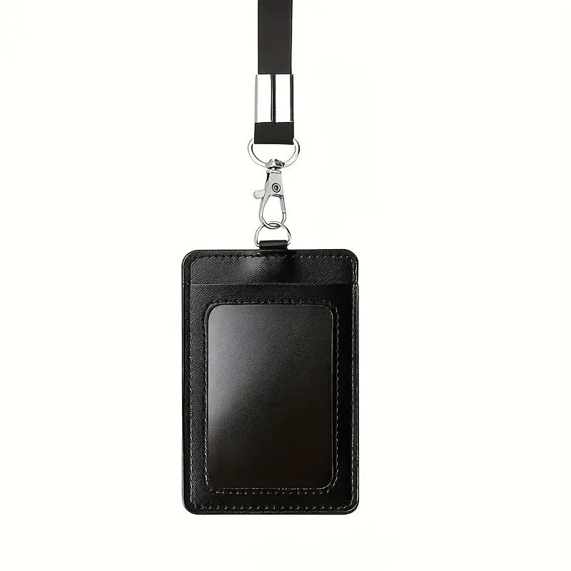 Identification Badge Holder & Lanyard Set, 1 Count Identification Credit Card Badge Holder with Lanyard, Office Stationery & Supplies for Dormitory Bank Workplace Hospital, Name Tag Holder, Name Tag Lanyards