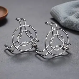 2pcs Ultra-Compact 2-Inch Stainless Steel Steamer Rack, Ideal for Health Pots, Insulated Bottles, Small Home Cookware, Portable Outdoor Use