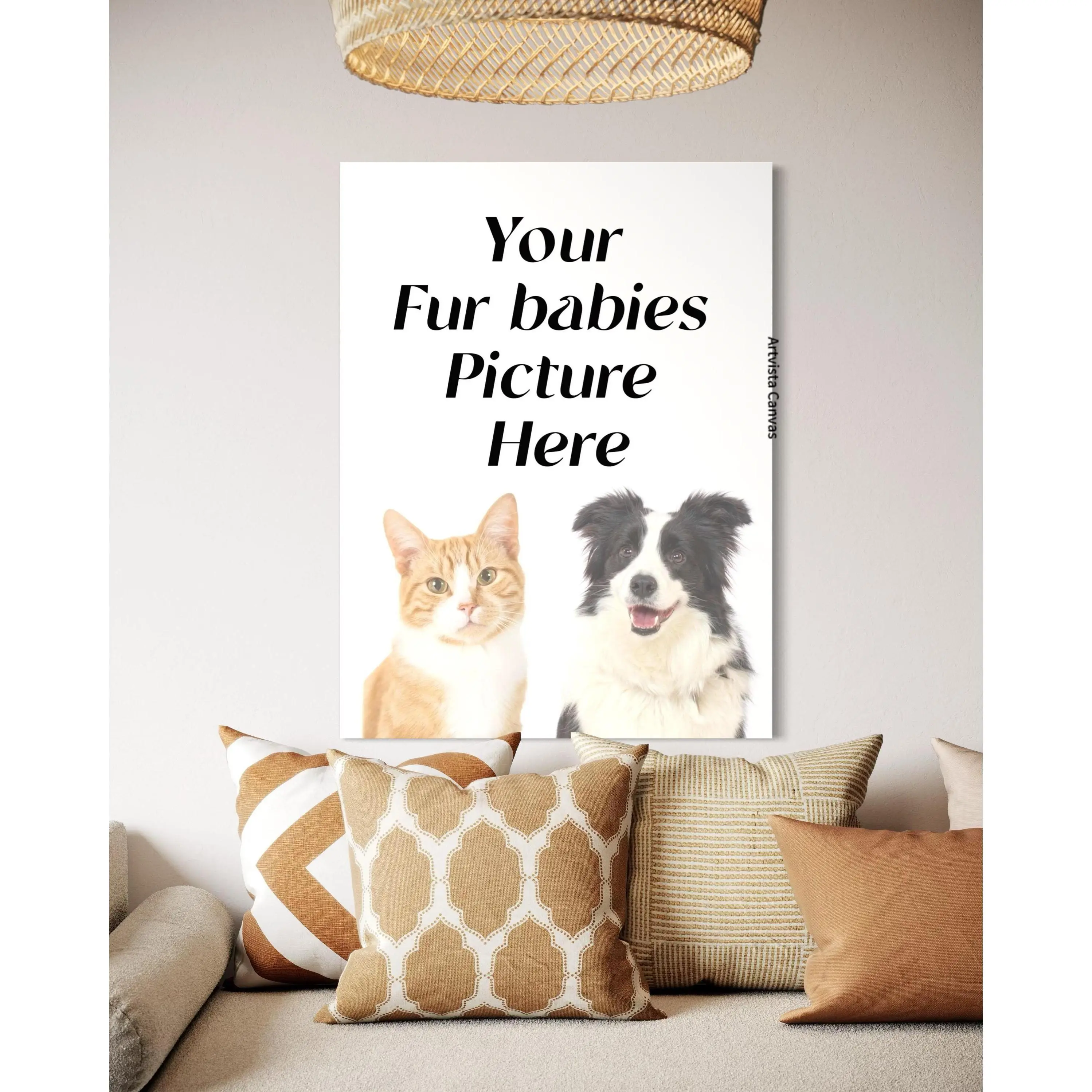 Customize Pet Canvas Frame, Pet Canvas Print, Streched Canvas Frame, handcrafted, high quality photo print, Dogs, Cats, Pets Picture