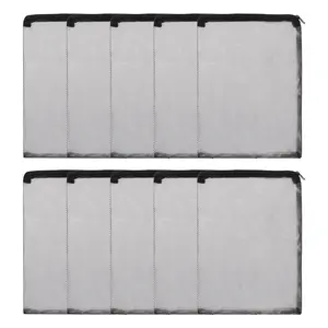 PETAXCELL Aquarium Filter Media Bags, Fish Tank Fine Mesh Bag with Zipper Reusable Versatile 9 x 6 Inch, (Black, 10pcs)/ Intended for Fish Tank/Aquarium/Pond/Activated Carbon/Ceramic Rings