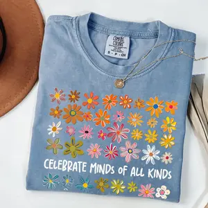 Comfort Colors Celebrate Minds of All Kinds Shirt Autism Awareness Shirt Neurodiversity Shir Sped Teacher Shirt Special Education Teacher