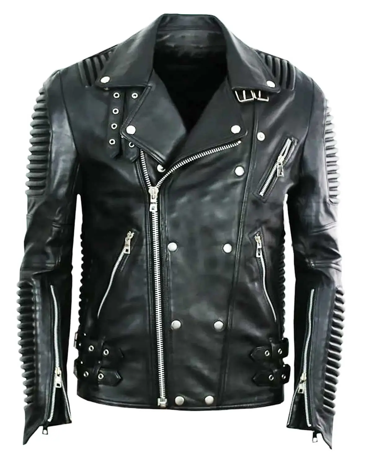 Men’s Godspeed Biker Padded Leather Jacket