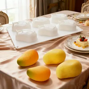 Mango Mousse Cake Silicone Mold, Ice Cream Jelly Fruit Baking Tool, High Temperature Resistant, Perfect for Desserts and Treats