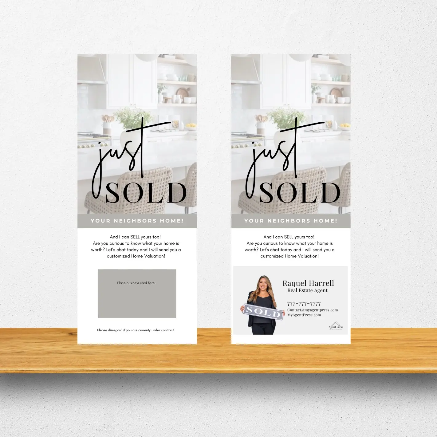 Set of 20 - JUST SOLD - Real Estate Door Hangers