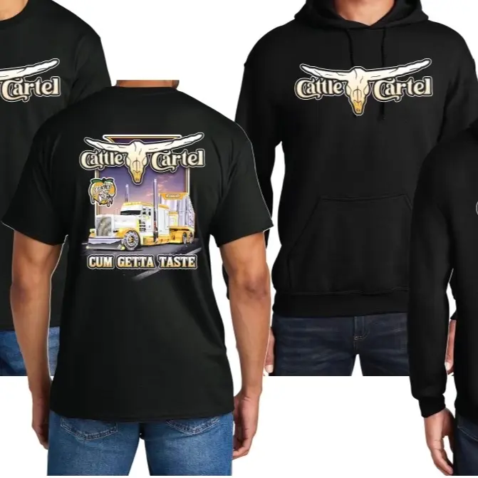 CATTLE CARTEL Men's Streetwear T-Shirt or Hoodie, Peaches-N-Cream Graphic Print with a Casual Relaxed Cut, Casual Fit Streetwear, Menswear, T-Shirt/Hoodie, Tops, Sweatshirts