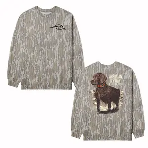 Washed Out BOTTOMLAND The Boykin Men’s Tibbee Flex Camo Sweatshirt, Hoodie with Tree Print, Long Sleeve Outdoor Hunting Pullover Hooded, Soft & Durable Camouflage Sweatshirt, Gift for Men