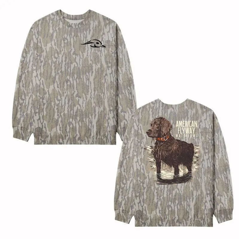 Washed Out BOTTOMLAND The Boykin Men’s Tibbee Flex Camo Sweatshirt, Hoodie with Tree Print, Long Sleeve Outdoor Hunting Pullover Hooded, Soft & Durable Camouflage Sweatshirt, Gift for Men