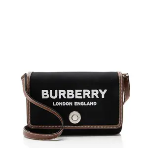 Pre-owned BURBERRY Leather Clutches & Wristlets Canvas New Hampshire Small Crossbody