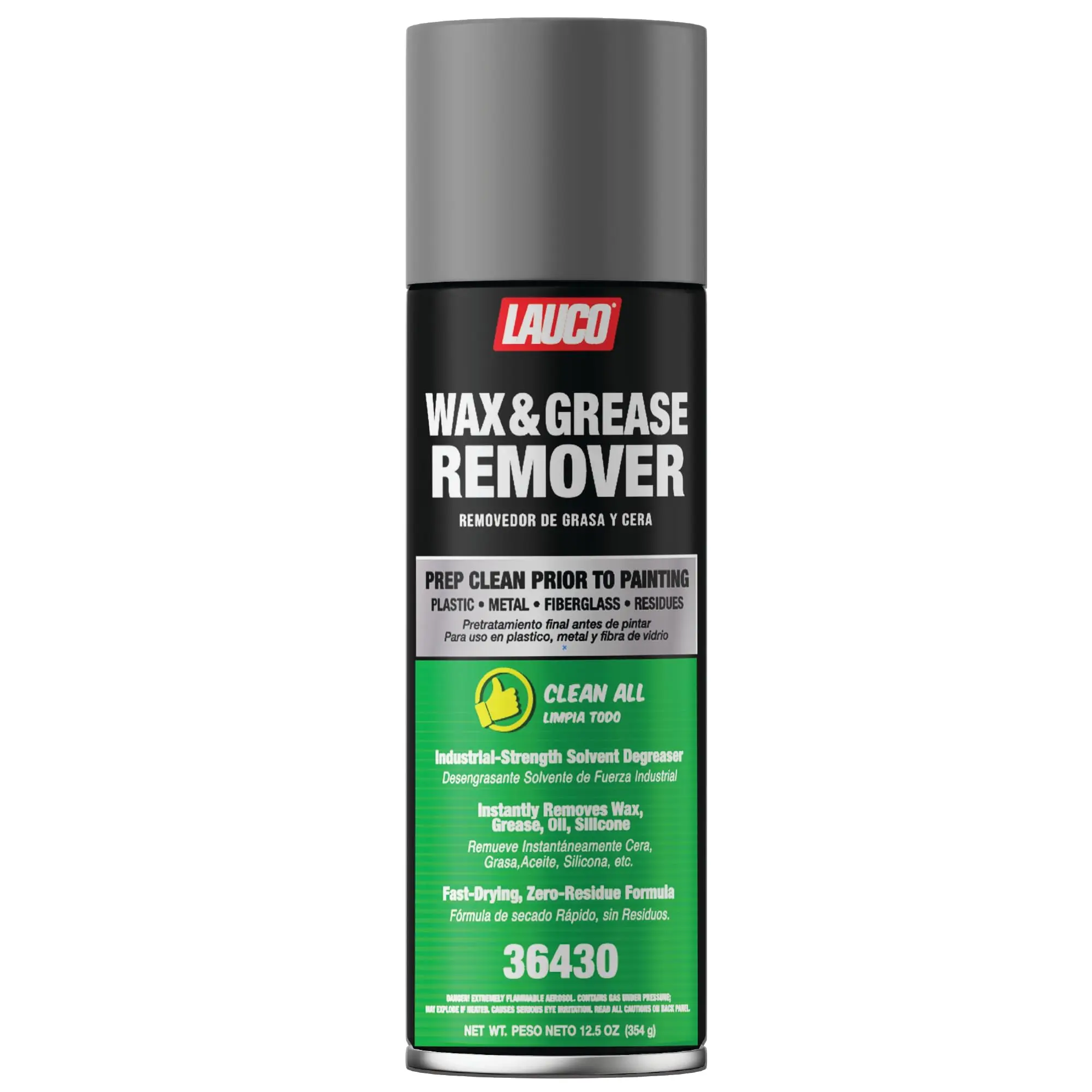 LAUCO Industrial-Strength Solvent Degreaser, 13oz Sprayer (Pack of 1) - Auto Body & Garage Pre-Paint Prep Cleaner for Plastic, Metal, Fiberglass, Aluminum, Removes Wax, Grease, Oil, Silicone Instantly