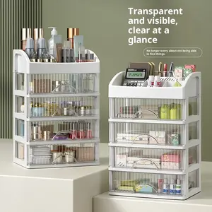 Fashion Crown Storage Divider Drawer Desktop Organizer Set Transparent Makeup Cosmetic Organizer Jewelry Organizer Cabinet
