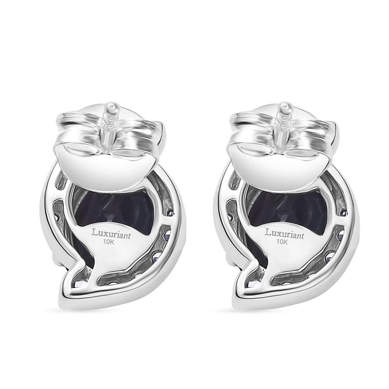 Certified & Appraised AAA Luxuriant Lab Grown Alexandrite and G-H SI Lab Grown Diamond 3.73 ctw Earrings in 10K White Gold Christmas Gifts