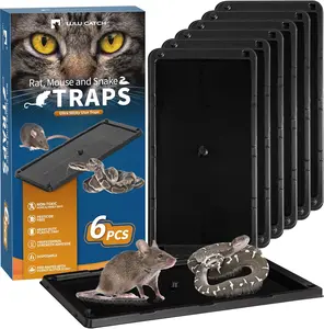 Mouse Traps, 6 Pack Large Glue Traps Mouse Traps Indoor for Home, Pre-Baited Non-Toxic Bulk Glue Boards for Mice, Snakes, Rat, Lizard, Cockroach & Spiders, Pet Safe, Easy to Use