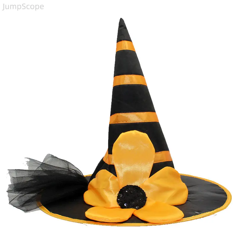 Vintage Style Pointed Hat with a Magical Wide Brim, Classic Costume for Adult Halloween Parties and Themed Dress-Up Events, Accessories, Role Play, Pointed Wide Brim, Accessory, Witch Hat, Costume Wear, Cosplay Accessory