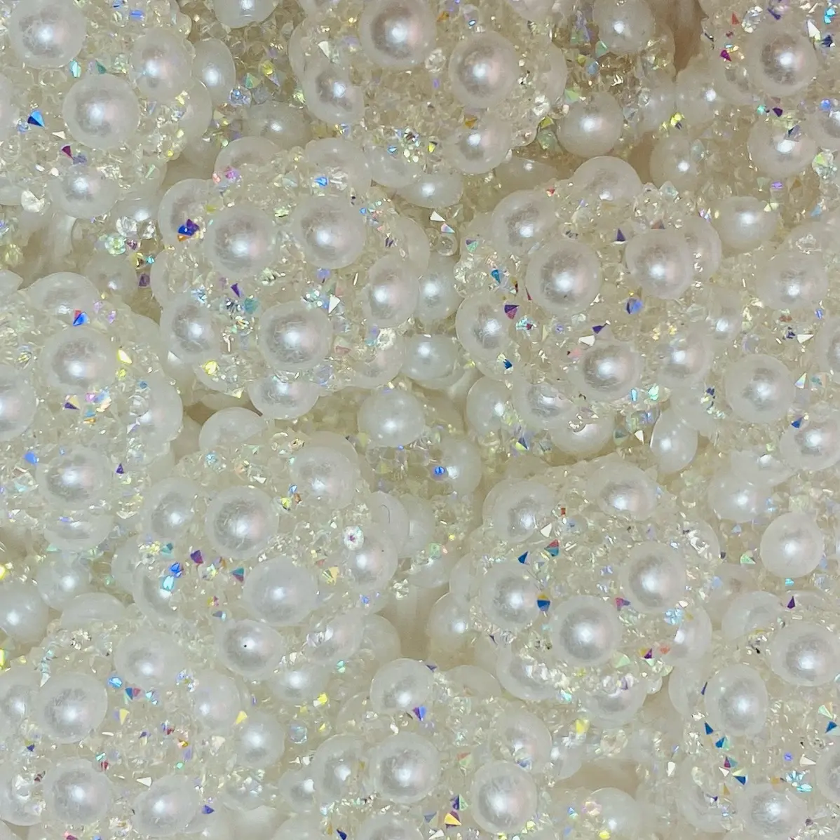 White bead (Sugar + Pearl) diy, 4pcs White bead (Sugar + Pearl) diy, 4pcs