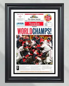 1995 Atlanta Brave World Series Champions Poster No Frame Front Page Newspaper Print