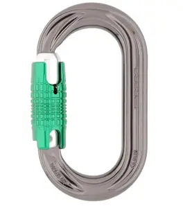 DMM PerfectO Carabiner with Locksafe Gate Titanium / Green