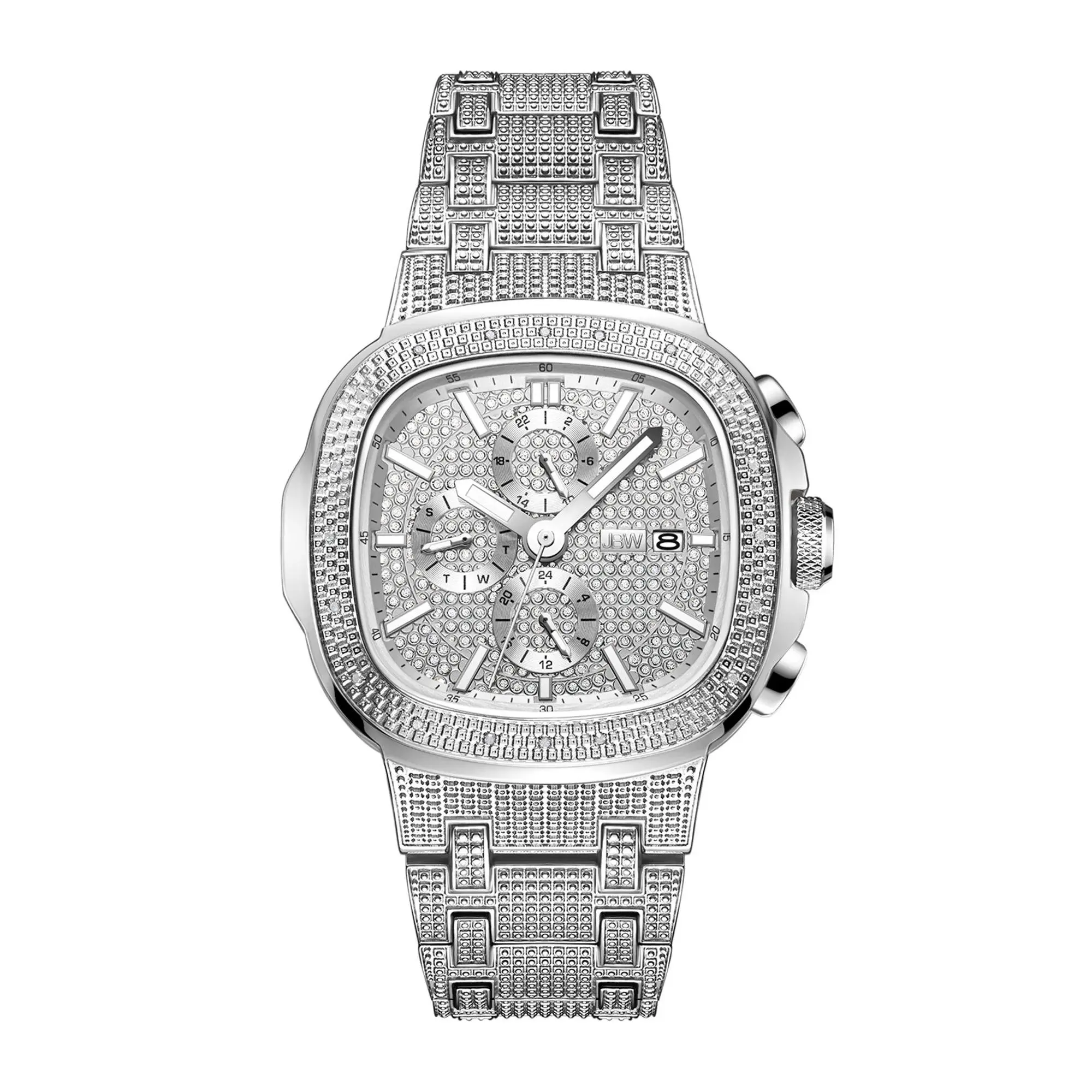 JBW Men's Heist 1/7 cttw Diamond Stainless Steel Watch JBW Men's Heist 1/7 cttw Diamond Stainless Steel Watch